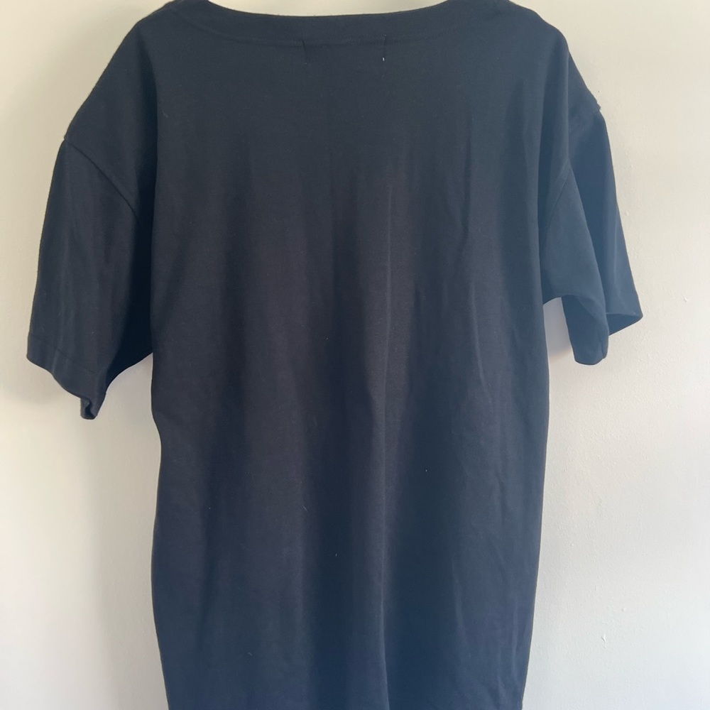 Size Medium Victoria Harbour Black Applique Butterfly Tshirt with Shoulder Pads - Picture 5 of 5